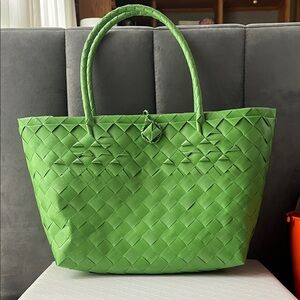 Misenka green stylish straw bag